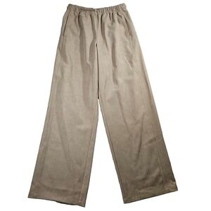 Zara‎ Women's Sz S Taupe Drawstring Wide Leg Baggy Casual Minimalist Pants